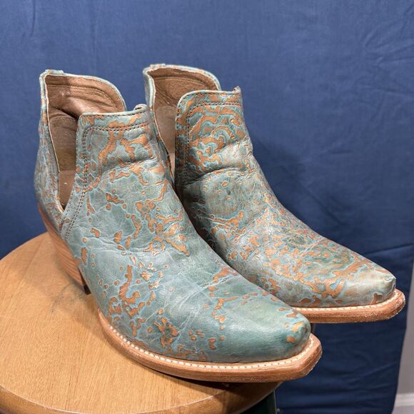 Ariat Shoes - ARIAT Women's Dixon Western Boots Size 9.5B Turquoise Green Brown Leather